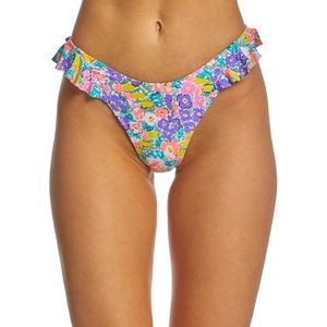 Vogue Hold On High Hip Floral Bikini Bottom Size Small